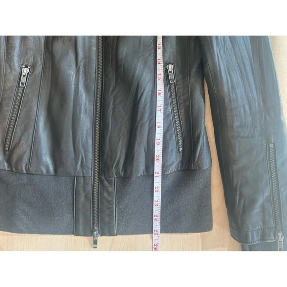 Mackage for Aritzia NWOT land skin leather coat XS in dark olive green. Amazing! - Picture 8 of 16